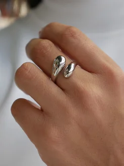 Кольцо капля женское из стали Stainless steel jewelry 301955011 купить за 354 ₽ в интернет‑магазине Wildberries